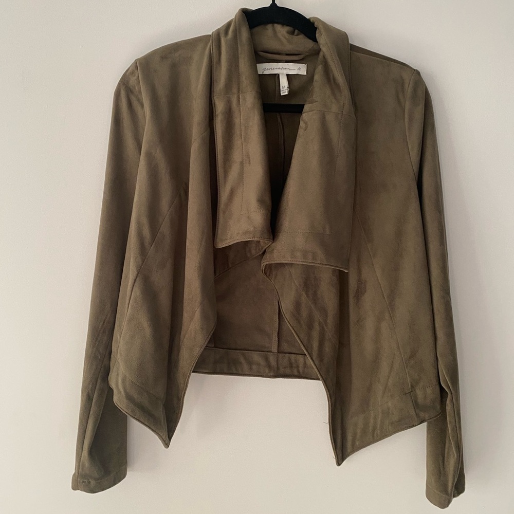 Faux Suede Olive Jacket